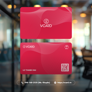VCard NFC Wave – Sóng Đỏ Hồng